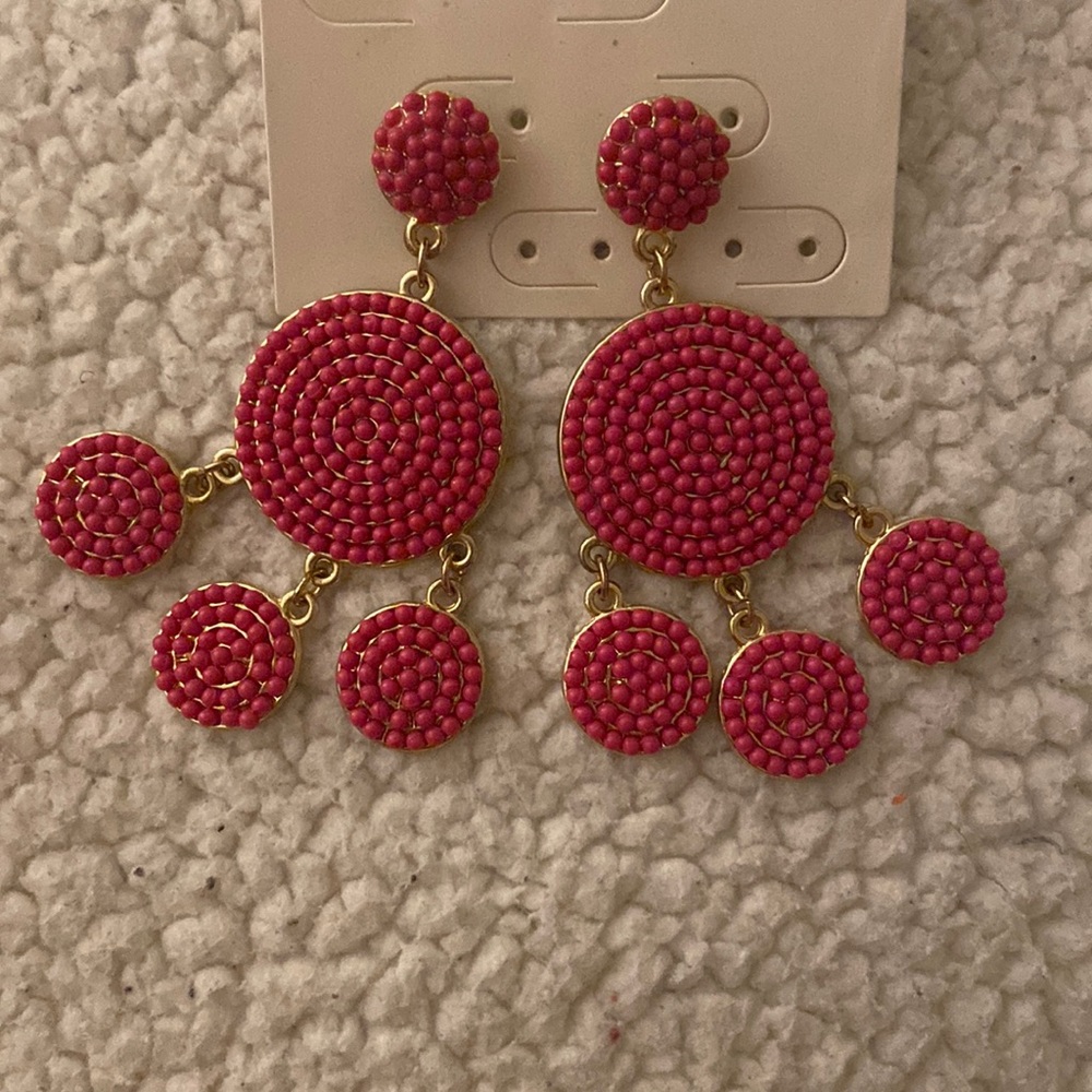 Bauble Bar Pink Statement Earrings